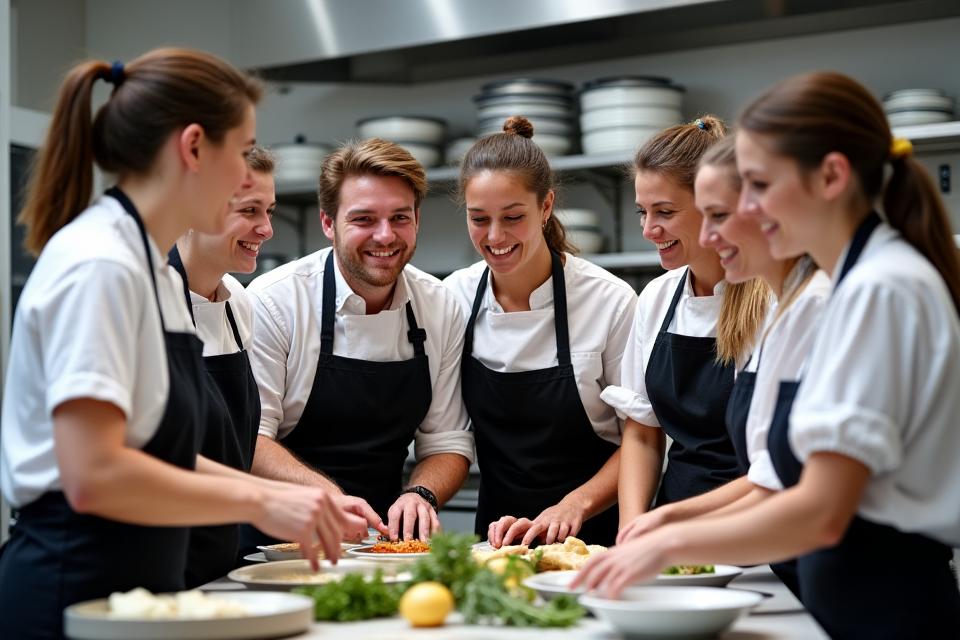 Équipe Épicéa Culinaria dans le studio cuisine de Lyon