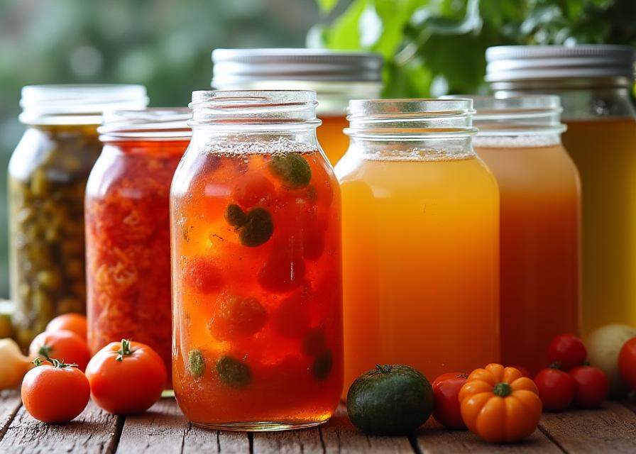 Bocaux de fermentation kimchi pickles kombucha