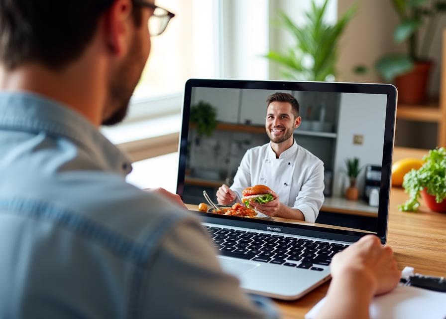 Session de coaching culinaire personnalisé en visioconférence